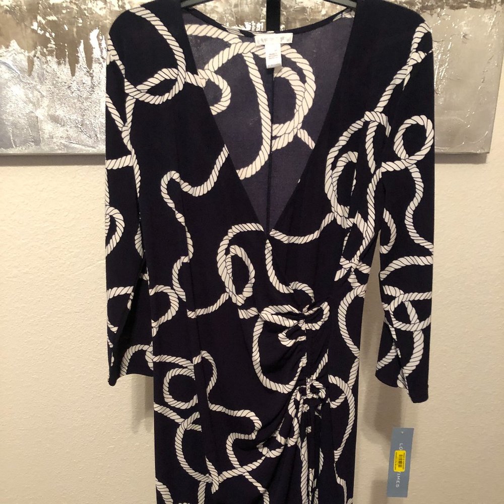 Brand New Never worn Navy Blue Tie Dress